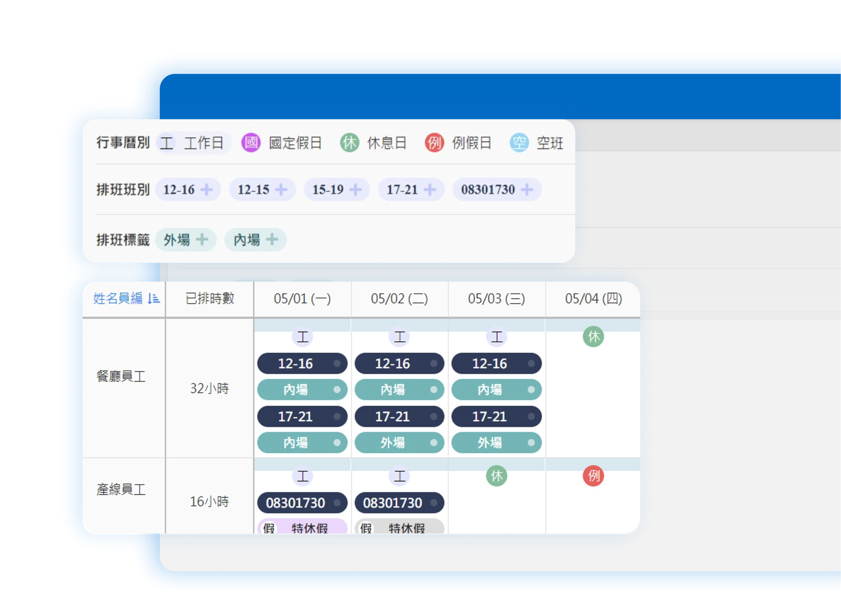 各種差勤需求。全滿足