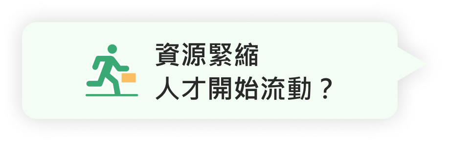 資源緊縮，人才開始流動？