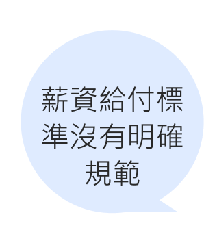 薪資給付標準沒有明確規範